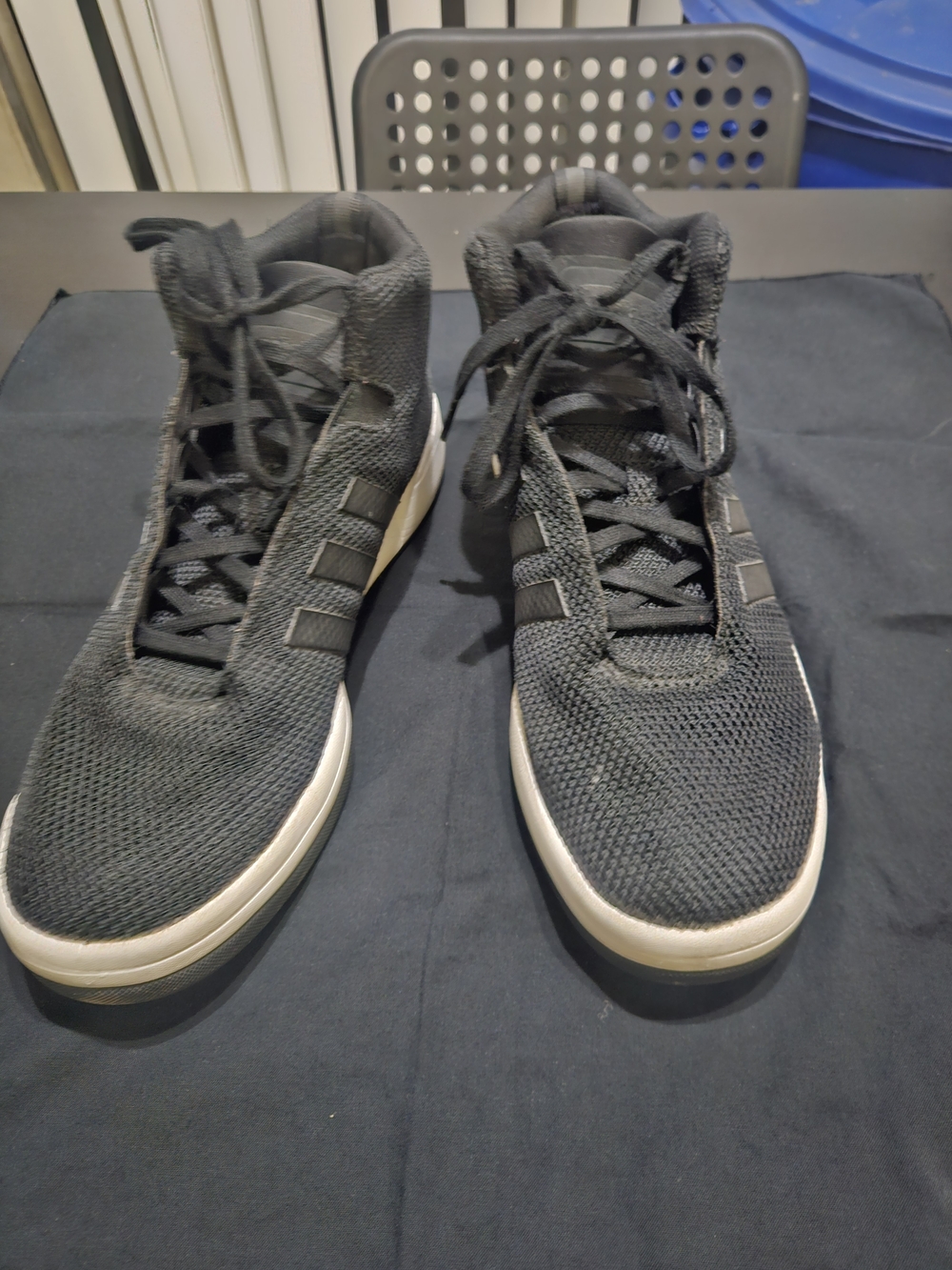 adidas Black High-Top Knit Sneakers